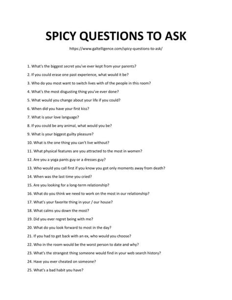 What Are Some Juicy 21 Questions Spicy