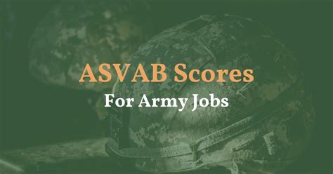 What Asvab Score For Army