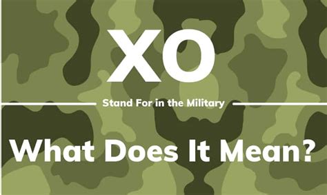 What Does Xo Mean Military