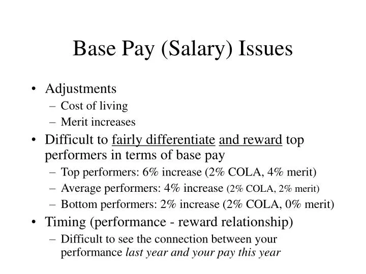 What Is Annual Base Pay In Salary Structures