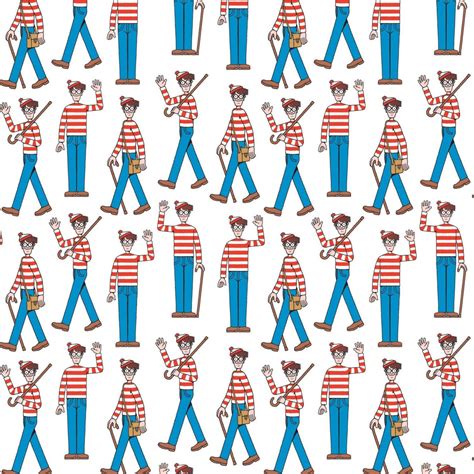 Where S Waldo Fabric Where S Waldo Crowd On White Etsy Australia