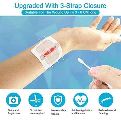 Wound Closure Kit Skin Closure Strips Reinforced Butterfly Zip Closure