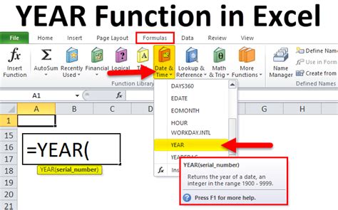 Year Formula In Excel How To Use Year Formula In Excel