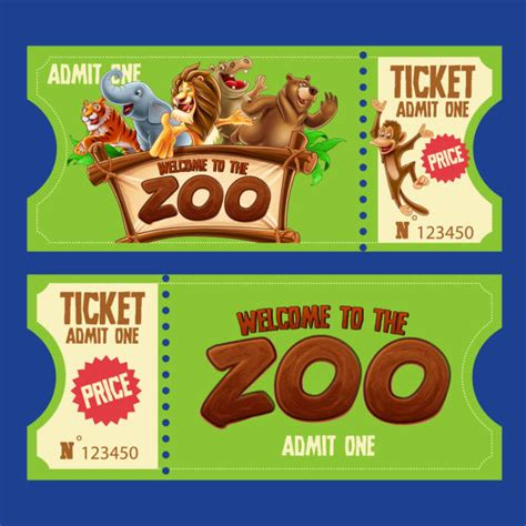 Zoo Ticket Illustrations Royalty Free Vector Graphics Clip Art Istock