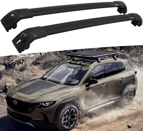 Zzzyw 2Pcs Fits For Mazda Cx 50 Cx50 2023 Lockable Roof Rail Rack Cross